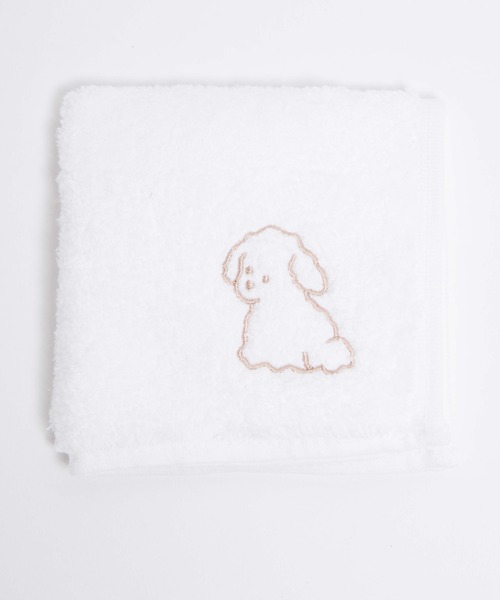WEGO（ウィゴー）の「WEGO/モチーフ刺繍マシュマロハンカチ（ハンカチ/ハンドタオル・レディース・ピンク/ホワイト/ベージュ/サックスブルー/ブラウン・FREE）」の2枚目の写真