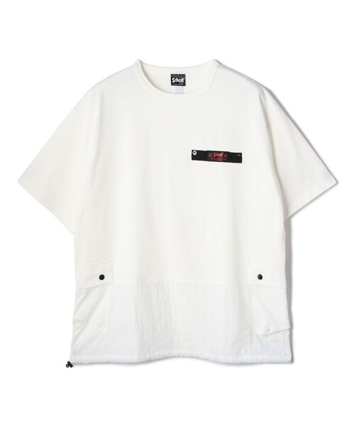 schott（ショット）の「Schott/ショット/DRAW HEM POCKET T-SHIRT/ドローヘム ポケット Tシャツ（Tシャツ/カットソー・メンズ・オリーブ/ブラック/ホワイト・X-LARGE/MEDIUM/LARGE）」の2枚目の写真