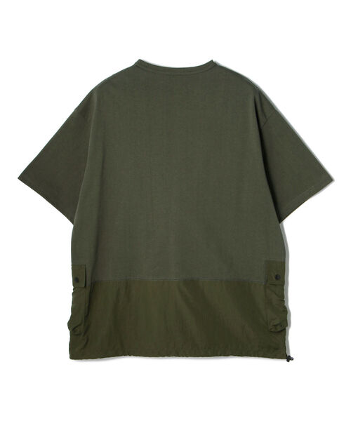 schott（ショット）の「Schott/ショット/DRAW HEM POCKET T-SHIRT/ドローヘム ポケット Tシャツ（Tシャツ/カットソー・メンズ・オリーブ/ブラック/ホワイト・X-LARGE/MEDIUM/LARGE）」の4枚目の写真