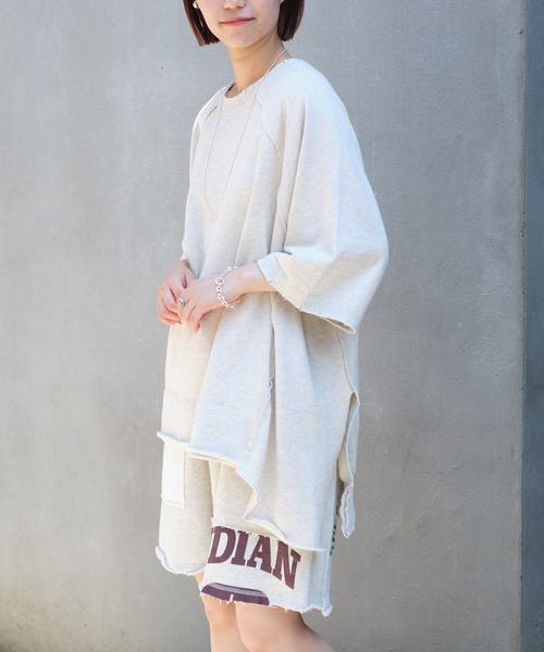 CIAOPANIC TYPY(チャオパニックティピー)の「【etsinta/エシンタ】ダメージBIGスウェット(スウェット・レディース・ホワイト/パープル/オレンジ/アイボリー・ONE SIZE)」の8枚目の写真