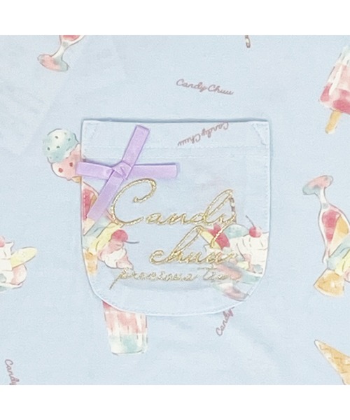 Candychuu（キャンディチュウ）の「ルームウェアワンピース（ルームワンピース・キッズ・ラベンダー/サックスブルー・XXS/M/XS/S）」の8枚目の写真