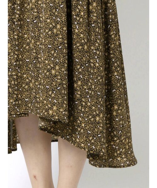 MERCURYDUO（マーキュリーデュオ）の「レースビスチェ付フラワーティアードワンピース（ワンピース・レディース・ブラック/アイボリー・FREE）」の9枚目の写真