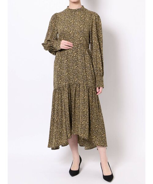 MERCURYDUO（マーキュリーデュオ）の「レースビスチェ付フラワーティアードワンピース（ワンピース・レディース・ブラック/アイボリー・FREE）」の11枚目の写真