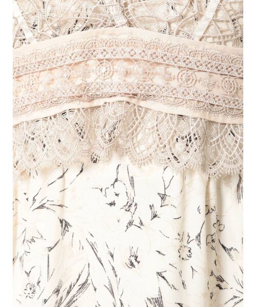MERCURYDUO（マーキュリーデュオ）の「レースビスチェ付フラワーティアードワンピース（ワンピース・レディース・ブラック/アイボリー・FREE）」の15枚目の写真