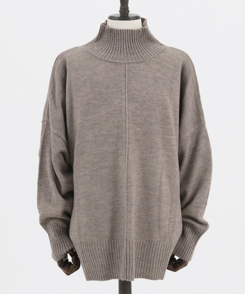 CAMBIO(カンビオ)の「mn2398-Gimmick Loose Turtle Neck Knit Pullover プルオーバー(ニット/セーター・メンズ・ブラック/オリーブ/グレイッシュベージュ/キナリ・S/M/L)」の18枚目の写真