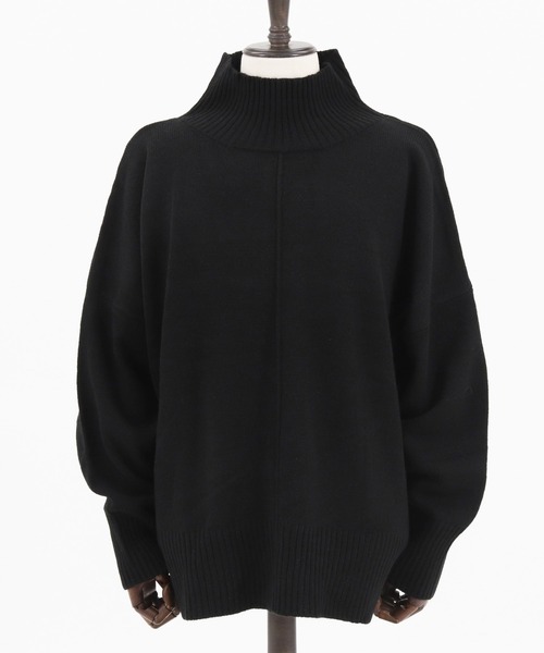 CAMBIO(カンビオ)の「mn2398-Gimmick Loose Turtle Neck Knit Pullover プルオーバー(ニット/セーター・メンズ・ブラック/オリーブ/グレイッシュベージュ/キナリ・S/M/L)」の20枚目の写真