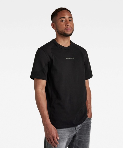 G-STAR（ジースター）の「MOTO NEOPRENE T-SHIRT（Tシャツ/カットソー・メンズ・ダークブラック/ダークブルー・SMALL/MEDIUM/LARGE/X-SMALL/XX-SMALL）」の2枚目の写真