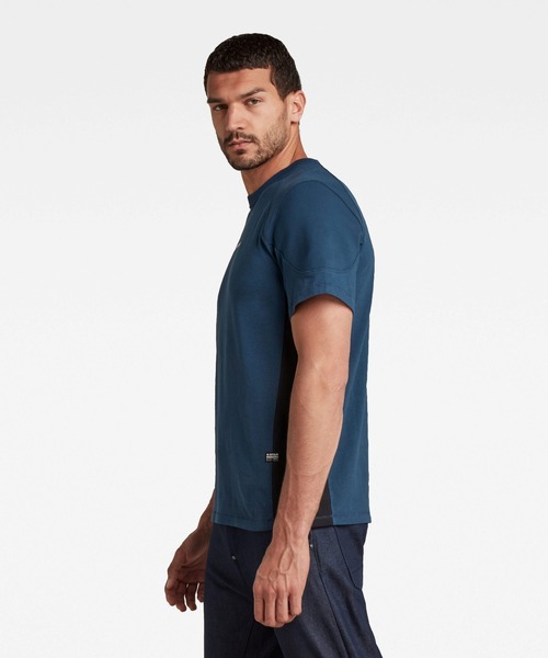 G-STAR（ジースター）の「MOTO NEOPRENE T-SHIRT（Tシャツ/カットソー・メンズ・ダークブラック/ダークブルー・SMALL/MEDIUM/LARGE/X-SMALL/XX-SMALL）」の12枚目の写真