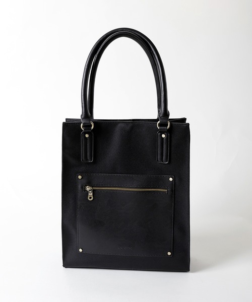 UNION STATION（ユニオンステーション）の「【スムース調】ツイルスクエアトートバッグ（トートバッグ・メンズ・ホワイト/ブラック/ネイビー・FREE）」の8枚目の写真