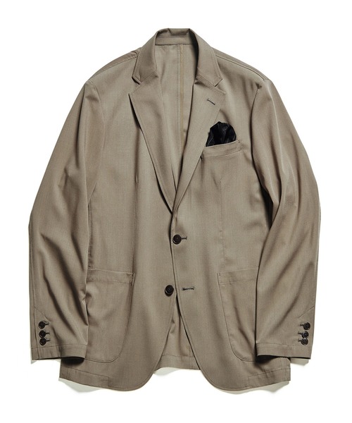 uniform experiment（ユニフォームエクスペリメント）の「STRETCH PLAIN WEAVE CLOTH 2BUTTON JACKET（テーラードジャケット・メンズ・チャコールグレー/ベージュ・3/2/4/1）」の2枚目の写真