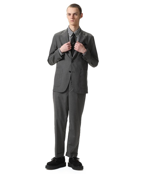 uniform experiment（ユニフォームエクスペリメント）の「STRETCH PLAIN WEAVE CLOTH 2BUTTON JACKET（テーラードジャケット・メンズ・チャコールグレー/ベージュ・3/2/4/1）」の16枚目の写真