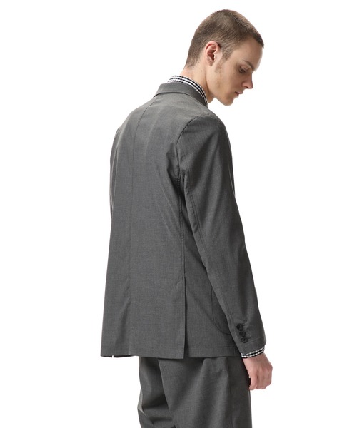 uniform experiment（ユニフォームエクスペリメント）の「STRETCH PLAIN WEAVE CLOTH 2BUTTON JACKET（テーラードジャケット・メンズ・チャコールグレー/ベージュ・3/2/4/1）」の6枚目の写真