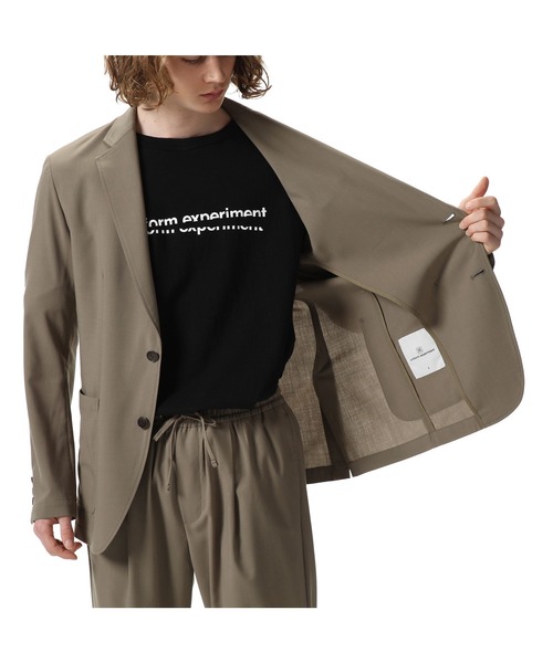uniform experiment（ユニフォームエクスペリメント）の「STRETCH PLAIN WEAVE CLOTH 2BUTTON JACKET（テーラードジャケット・メンズ・チャコールグレー/ベージュ・3/2/4/1）」の13枚目の写真
