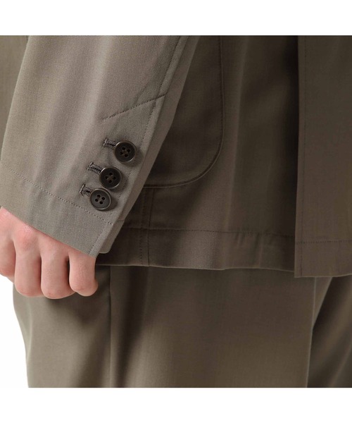 uniform experiment（ユニフォームエクスペリメント）の「STRETCH PLAIN WEAVE CLOTH 2BUTTON JACKET（テーラードジャケット・メンズ・チャコールグレー/ベージュ・3/2/4/1）」の14枚目の写真