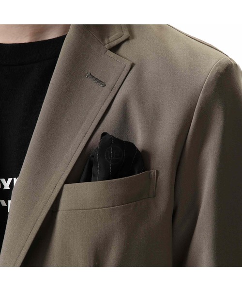 uniform experiment（ユニフォームエクスペリメント）の「STRETCH PLAIN WEAVE CLOTH 2BUTTON JACKET（テーラードジャケット・メンズ・チャコールグレー/ベージュ・3/2/4/1）」の15枚目の写真