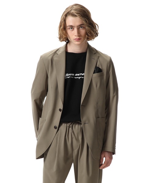 uniform experiment（ユニフォームエクスペリメント）の「STRETCH PLAIN WEAVE CLOTH 2BUTTON JACKET（テーラードジャケット・メンズ・チャコールグレー/ベージュ・3/2/4/1）」の10枚目の写真
