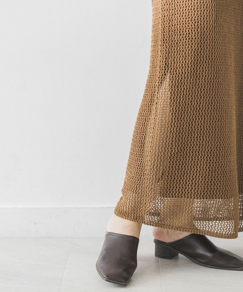 URBAN RESEARCH（アーバンリサーチ）の「メッシュニットスカート（スカート・レディース・ブルー/ブラウン系その他・FREE）」の5枚目の写真