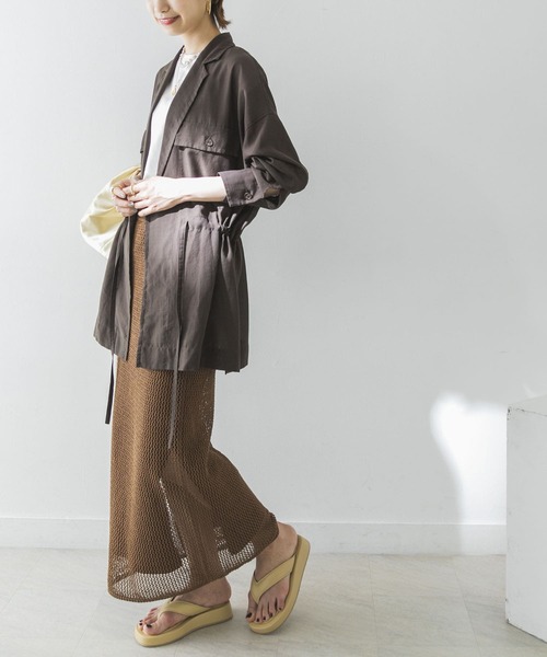 URBAN RESEARCH（アーバンリサーチ）の「メッシュニットスカート（スカート・レディース・ブルー/ブラウン系その他・FREE）」の7枚目の写真