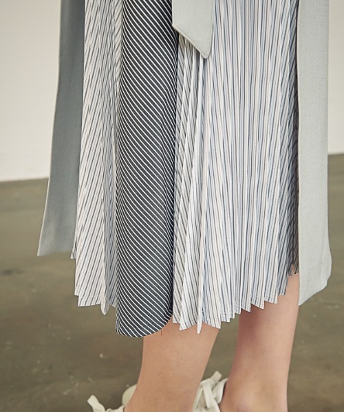 ACUD（アクド）の「【ACUD 】ティエラプリーツスカート / Tiera Pleats Skirt（スカート・レディース・ライトブルーグレー・SMALL/MEDIUM）」の8枚目の写真