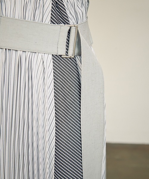 ACUD（アクド）の「【ACUD 】ティエラプリーツスカート / Tiera Pleats Skirt（スカート・レディース・ライトブルーグレー・SMALL/MEDIUM）」の7枚目の写真