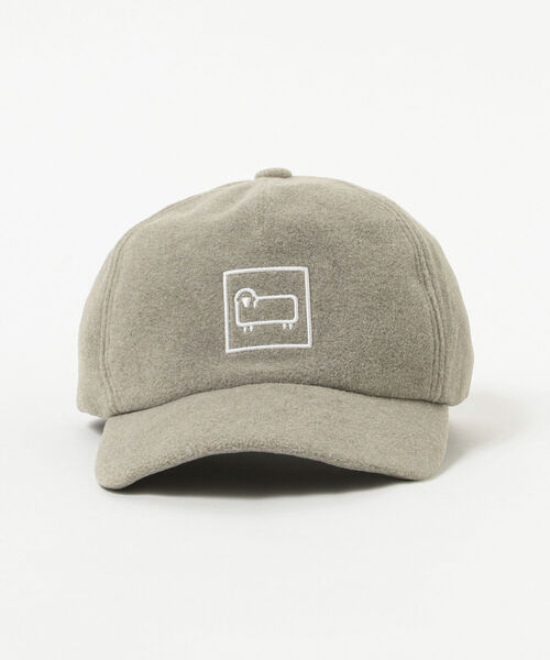 WOOLRICH（ウールリッチ）の「WOOLRICH / FLEECE CAP（キャップ・メンズ・グリーン/チャコールグレー・ONE SIZE）」の3枚目の写真