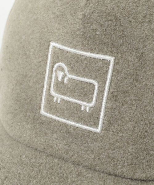 WOOLRICH（ウールリッチ）の「WOOLRICH / FLEECE CAP（キャップ・メンズ・グリーン/チャコールグレー・ONE SIZE）」の5枚目の写真