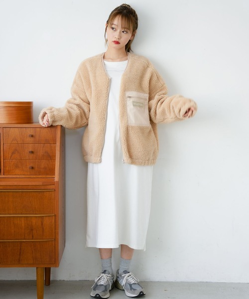 MILKFED.（ミルクフェド）の「STITCHED YOKE DRESS（ワンピース・レディース・ホワイト/ブラック/ネイビー・ONE SIZE）」の14枚目の写真