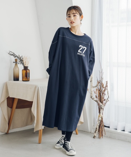 MILKFED.（ミルクフェド）の「STITCHED YOKE DRESS（ワンピース・レディース・ホワイト/ブラック/ネイビー・ONE SIZE）」の19枚目の写真