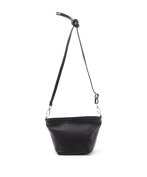 COOCO（クーコ）の「【牛革】シュリンクレザーミニショルダーバッグ（ショルダーバッグ・レディース・オフホワイト/ブラック/レッド/ライトピンク/ブラウン/イエロー/グリーン/ブルー/パープル/グレー・9）」の3枚目の写真