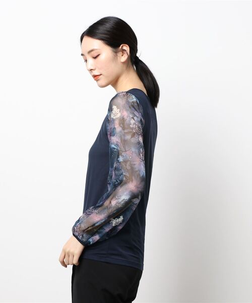iS ScoLar（イズスカラー）の「シフォン袖プルオーバー（Tシャツ
