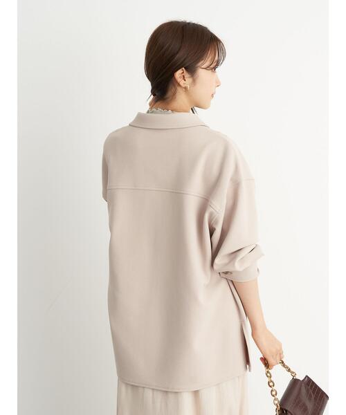 earth music&ecology（アースミュージックアンドエコロジー）の「CPOジャケット ＊（ブルゾン・レディース・ライトベージュ/ブラウン/ライトパープル・FREE）」の19枚目の写真