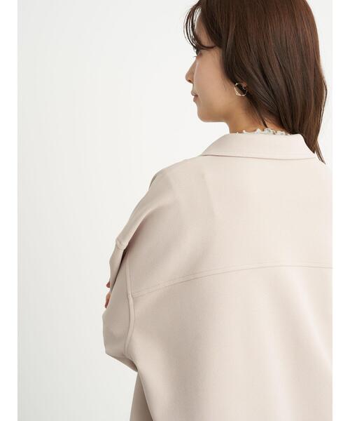 earth music&ecology（アースミュージックアンドエコロジー）の「CPOジャケット ＊（ブルゾン・レディース・ライトベージュ/ブラウン/ライトパープル・FREE）」の12枚目の写真