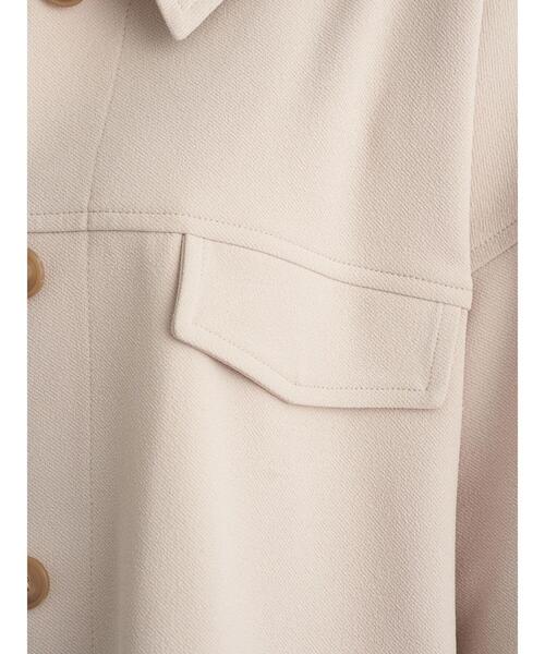 earth music&ecology（アースミュージックアンドエコロジー）の「CPOジャケット ＊（ブルゾン・レディース・ライトベージュ/ブラウン/ライトパープル・FREE）」の8枚目の写真