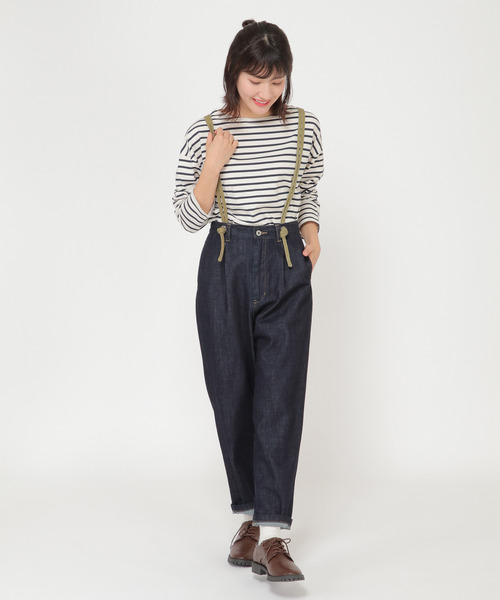 LBC（エルビーシー）の「サスツキパンツ（その他パンツ・レディース・ネイビー/ベージュ・M）」の5枚目の写真