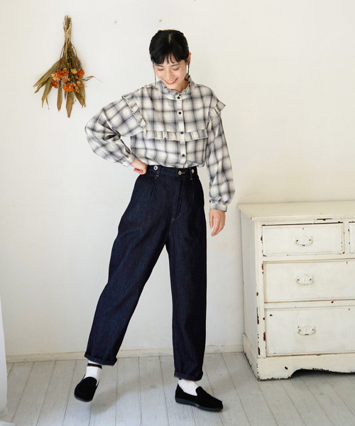 LBC（エルビーシー）の「サスツキパンツ（その他パンツ・レディース・ネイビー/ベージュ・M）」の22枚目の写真