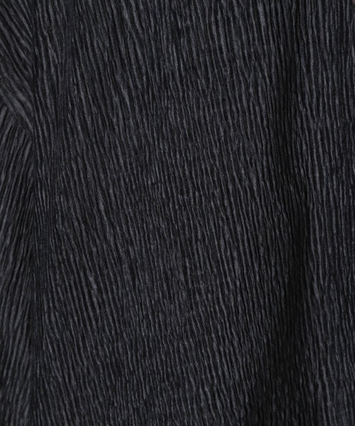 JEANASIS（ジーナシス）の「【SETUP対応】ヨウリュウベロアショートシャツ/237438（シャツ/ブラウス・レディース・チャコールグレー/オフホワイト/グリーン・FREE）」の7枚目の写真