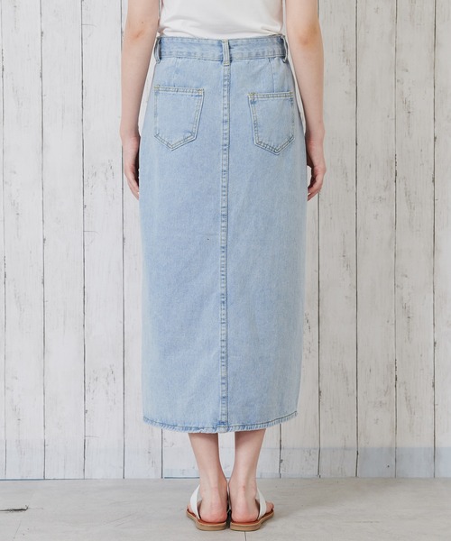 Anuenue（アヌエヌエ）の「レディーススリット入りタイトロングデニム