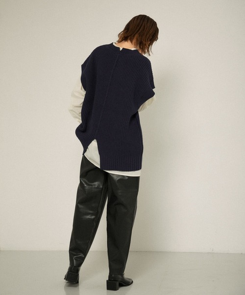 KBF（ケイビーエフ）の「フェイクレザーパンツ（その他パンツ・レディース・ブラック/ライトグレー・ONE）」の12枚目の写真