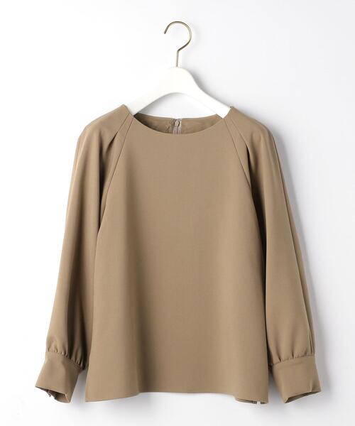 closet story（クローゼットストーリー）の「＜closet story（クローゼットストーリー）＞ダブルクロス タックブラウス -ウォッシャブル-（シャツ/ブラウス・レディース・ベージュ/ネイビー/ナチュラル・FREE）」の5枚目の写真