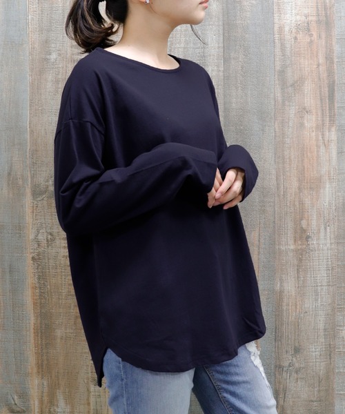 UNDERWRAPS(アンダーラップス)の「ボートネックロンT(M3)(Tシャツ/カットソー・レディース・ホワイト/その他2/ブラック/その他1/ネイビー・LARGE/MEDIUM)」の1枚目の写真