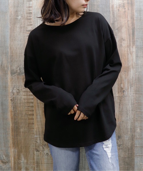 UNDERWRAPS(アンダーラップス)の「ボートネックロンT(M3)(Tシャツ/カットソー・レディース・ホワイト/その他2/ブラック/その他1/ネイビー・LARGE/MEDIUM)」の3枚目の写真