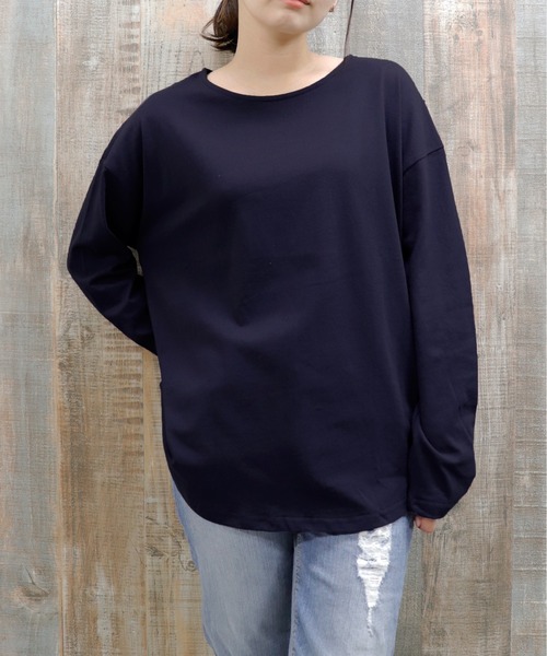 UNDERWRAPS(アンダーラップス)の「ボートネックロンT(M3)(Tシャツ/カットソー・レディース・ホワイト/その他2/ブラック/その他1/ネイビー・LARGE/MEDIUM)」の10枚目の写真