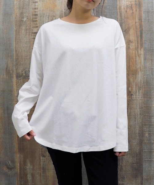 UNDERWRAPS(アンダーラップス)の「ボートネックロンT(M3)(Tシャツ/カットソー・レディース・ホワイト/その他2/ブラック/その他1/ネイビー・LARGE/MEDIUM)」の13枚目の写真