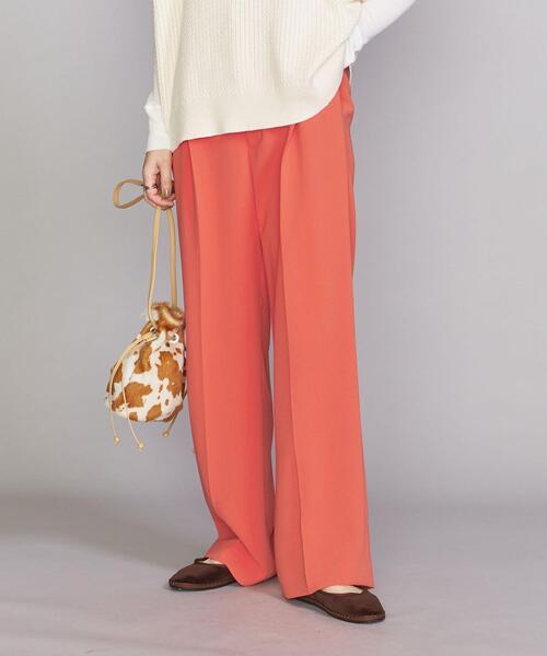 BEAUTY&YOUTH UNITED ARROWS（ビューティーアンドユースユナイテッドアローズ）の「BY アセテート ワイドタックパンツ -ウォッシャブル-◆（その他パンツ・レディース・ブラック/イエロー/シャーベット・S/M）」の4枚目の写真