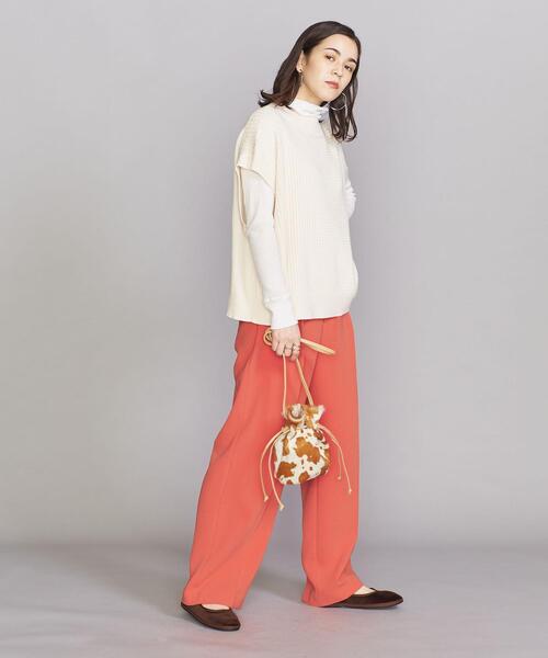 BEAUTY&YOUTH UNITED ARROWS（ビューティーアンドユースユナイテッドアローズ）の「BY アセテート ワイドタックパンツ -ウォッシャブル-◆（その他パンツ・レディース・ブラック/イエロー/シャーベット・S/M）」の10枚目の写真