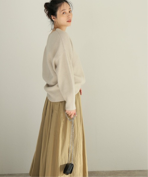 journal standard L'essage（ジャーナルスタンダードレサージュ）の「ウールカシミヤ スムースVネックプルオーバー◆（ニット/セーター・レディース・ブラック/ブラウン/ナチュラル・FREE）」の12枚目の写真