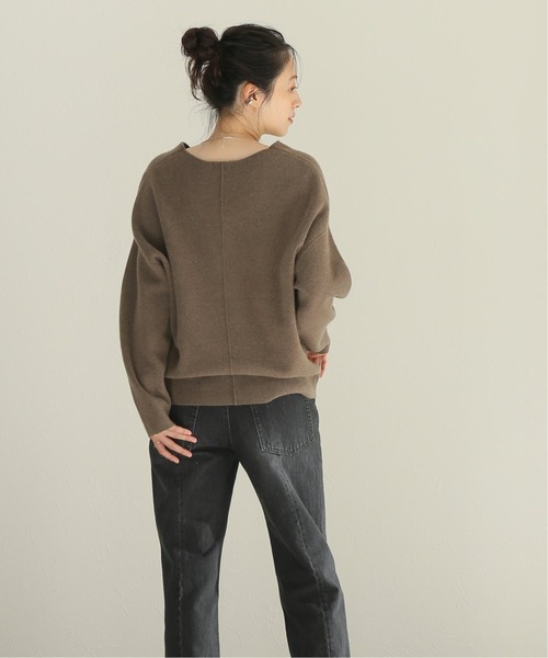journal standard L'essage（ジャーナルスタンダードレサージュ）の「ウールカシミヤ スムースVネックプルオーバー◆（ニット/セーター・レディース・ブラック/ブラウン/ナチュラル・FREE）」の18枚目の写真
