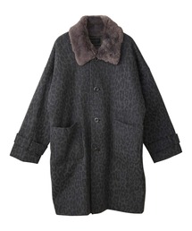 HYSTERIC GLAMOUR | LEOPARD柄 オーバーサイズステンカラーコート(ステンカラーコート)