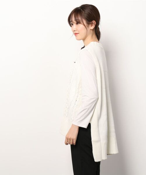 fredy repit（フレディレピ）の「ケーブルベスト（ベスト・レディース・グレー/オリーブ/アイボリー・38）」の5枚目の写真