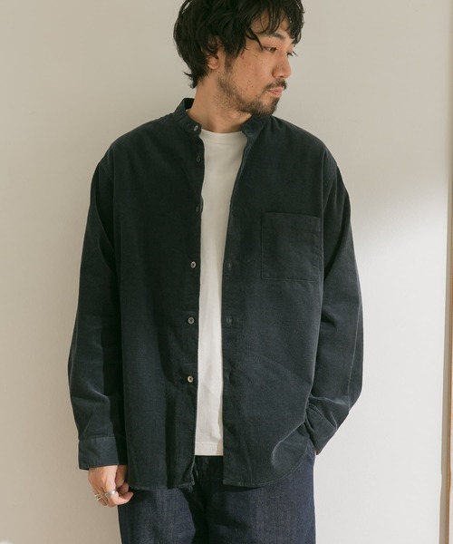 URBAN RESEARCH DOORS（アーバンリサーチドアーズ）の「コーデュロイバンドカラーシャツ（シャツ/ブラウス・メンズ・ベージュ系その他/ブラウン/ブルー系その他/ホワイト系その他・40/38）」の17枚目の写真